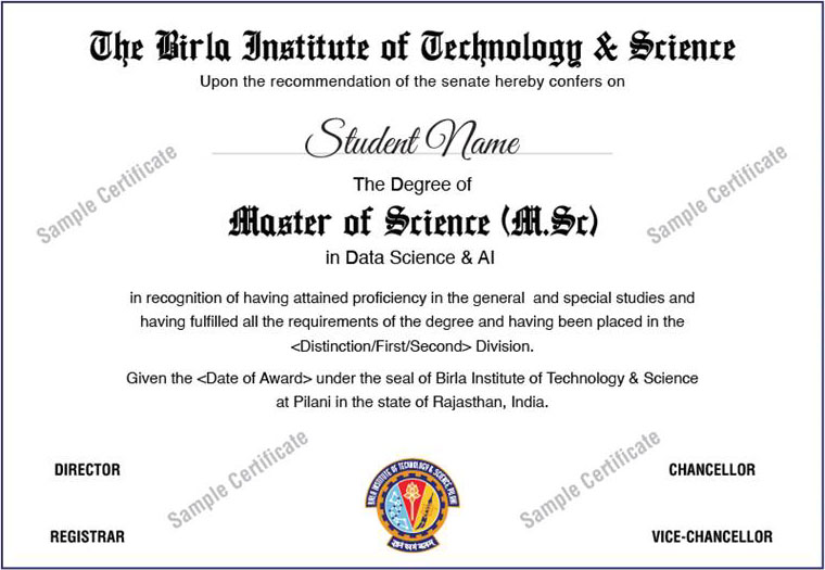 GLOBALLY RECOGNIZED M.Sc. DEGREE