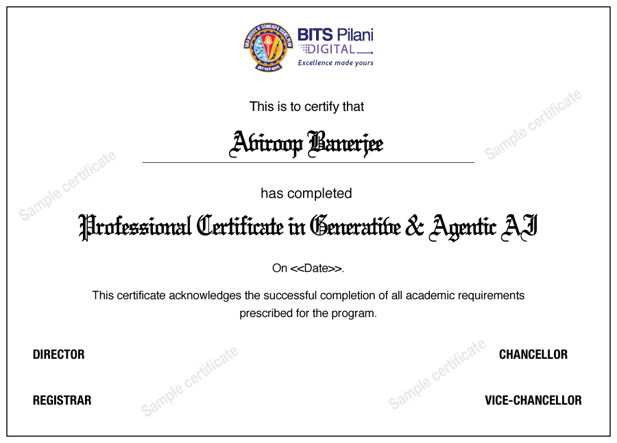 Professional Certificate in Generative AI & Agentic AI