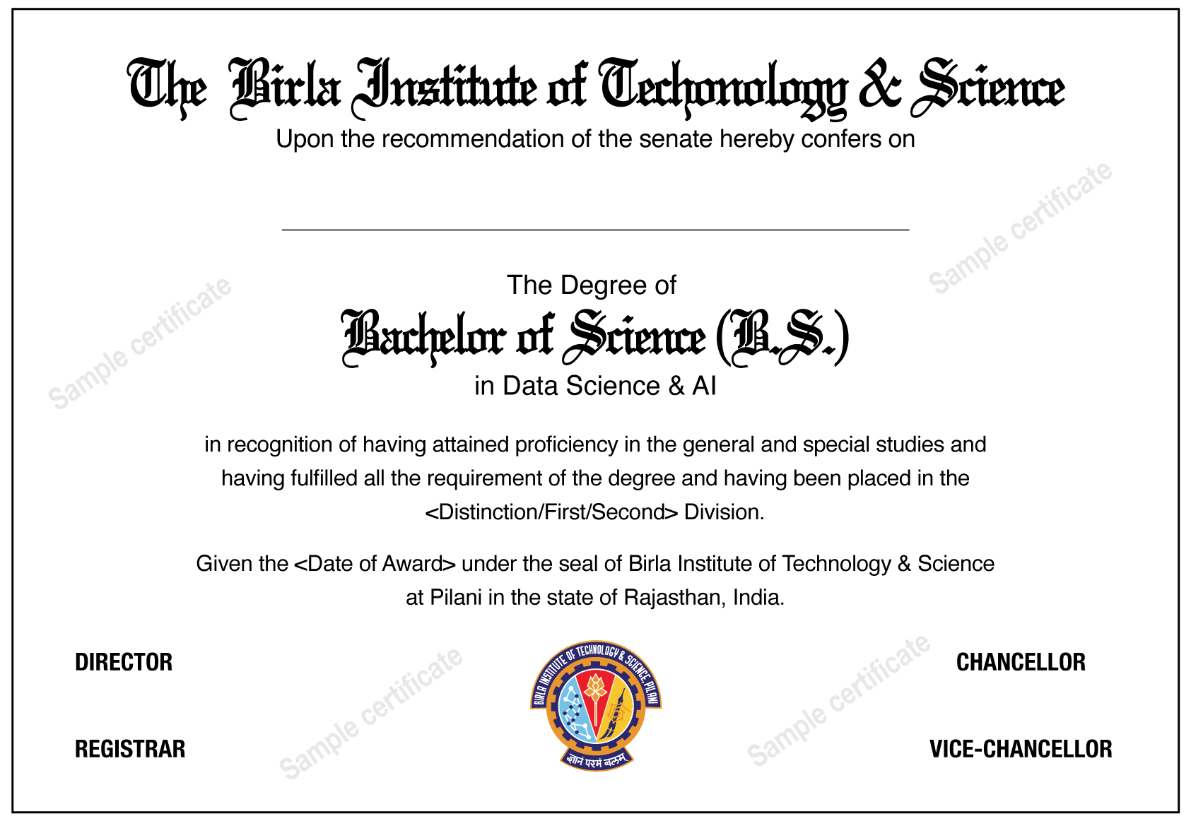 Sample Degree